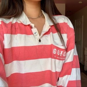 gotcha x UO striped collared sweatshirt